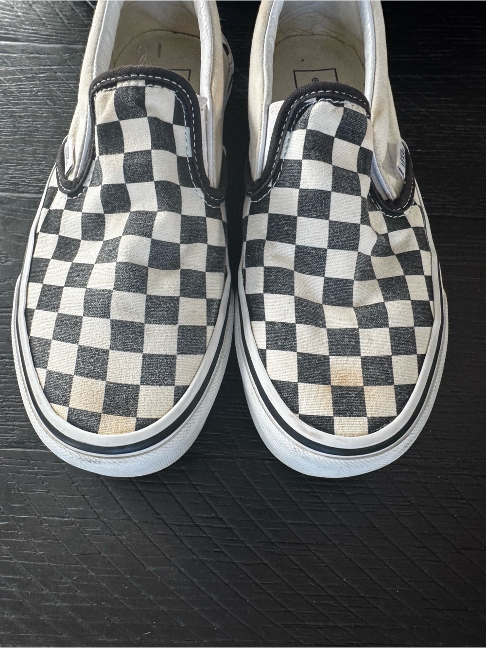 Vans platform Checkerboard Slip-On Loafers — Black & White - Picture 7 of 11